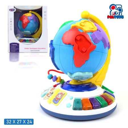 مجسّم الكرة الأرضية مع أزرار وأنشطة تعليمية